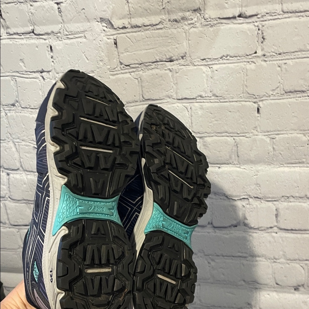 Asics Gel-Venture 7 Black with Teal Highlights sz6.5 - Picture 6 of 7